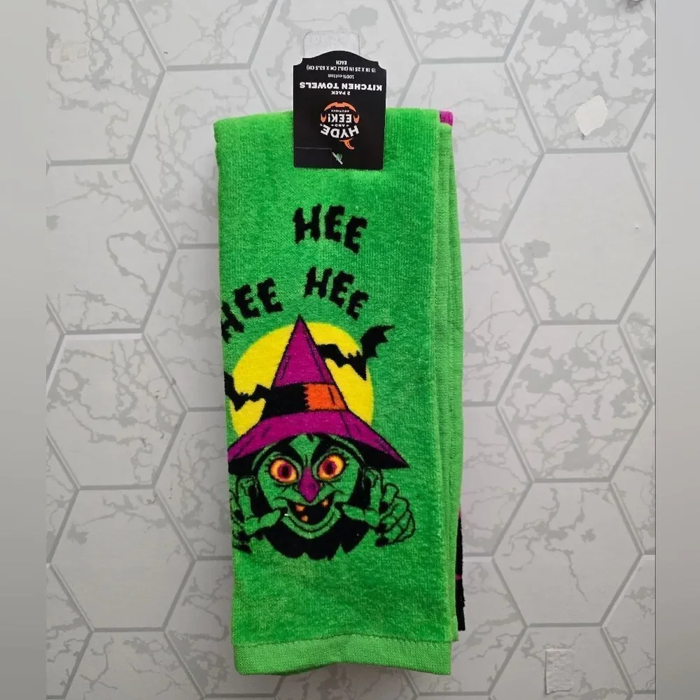 Nwt 2pc Halloween Witch Kitchen Terry Towels Hydeand EEK! Boutique
